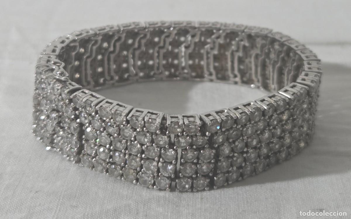 Joyeria: Magnifica pulsera de plata 925 y circonitas - Foto 5