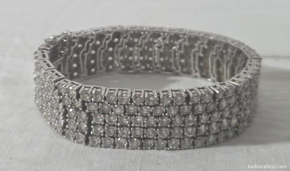 Joyeria: Magnifica pulsera de plata 925 y circonitas - Foto 6