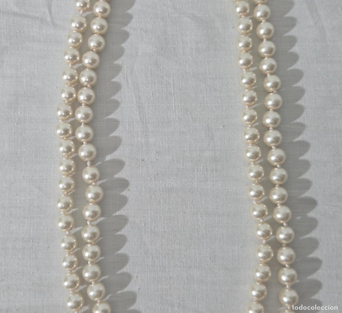 Joyeria: Collar largo de perlas cultivadas, 75 cm de largo - Foto 4