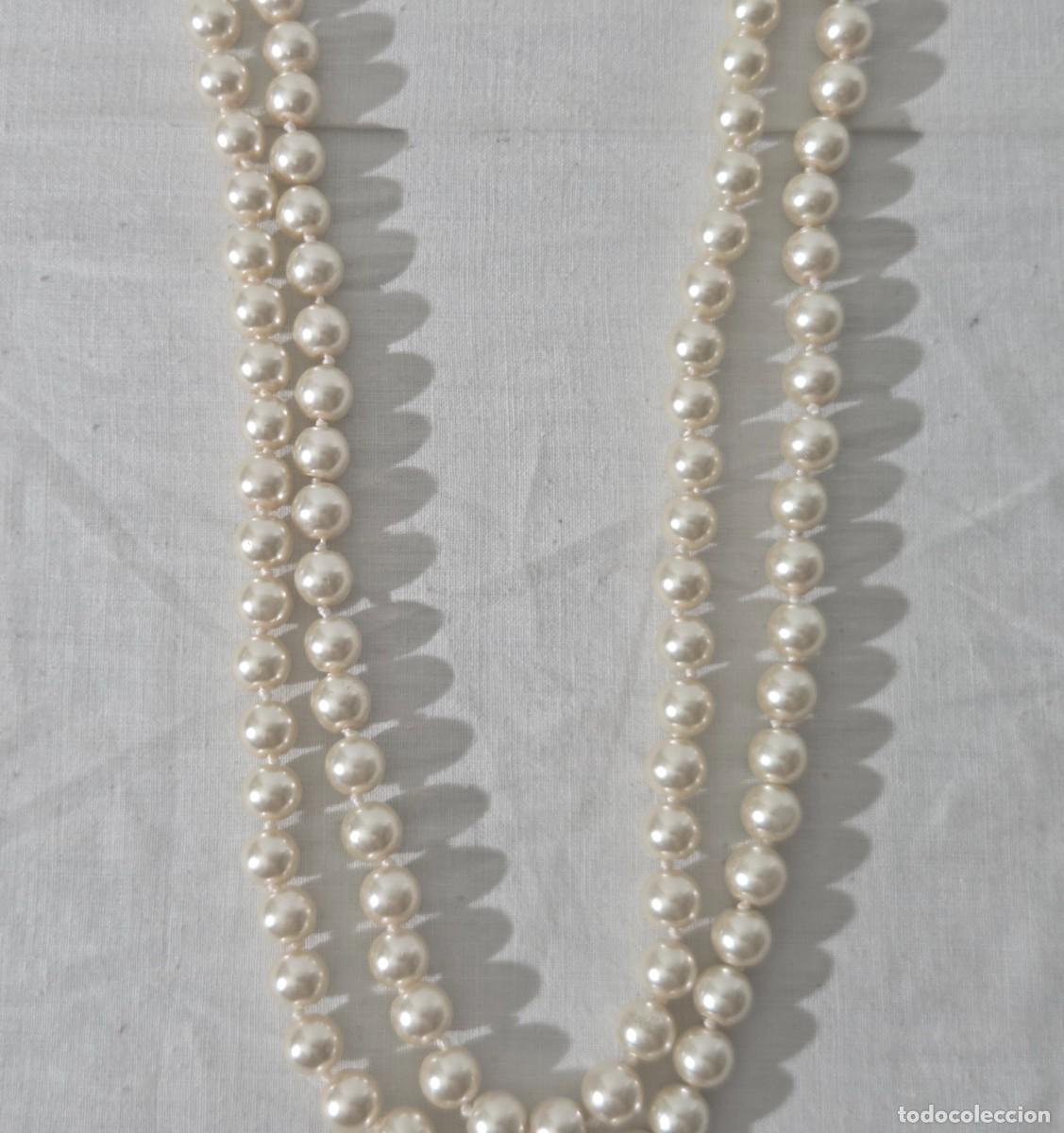 Joyeria: Collar largo de perlas cultivadas, 75 cm de largo - Foto 6