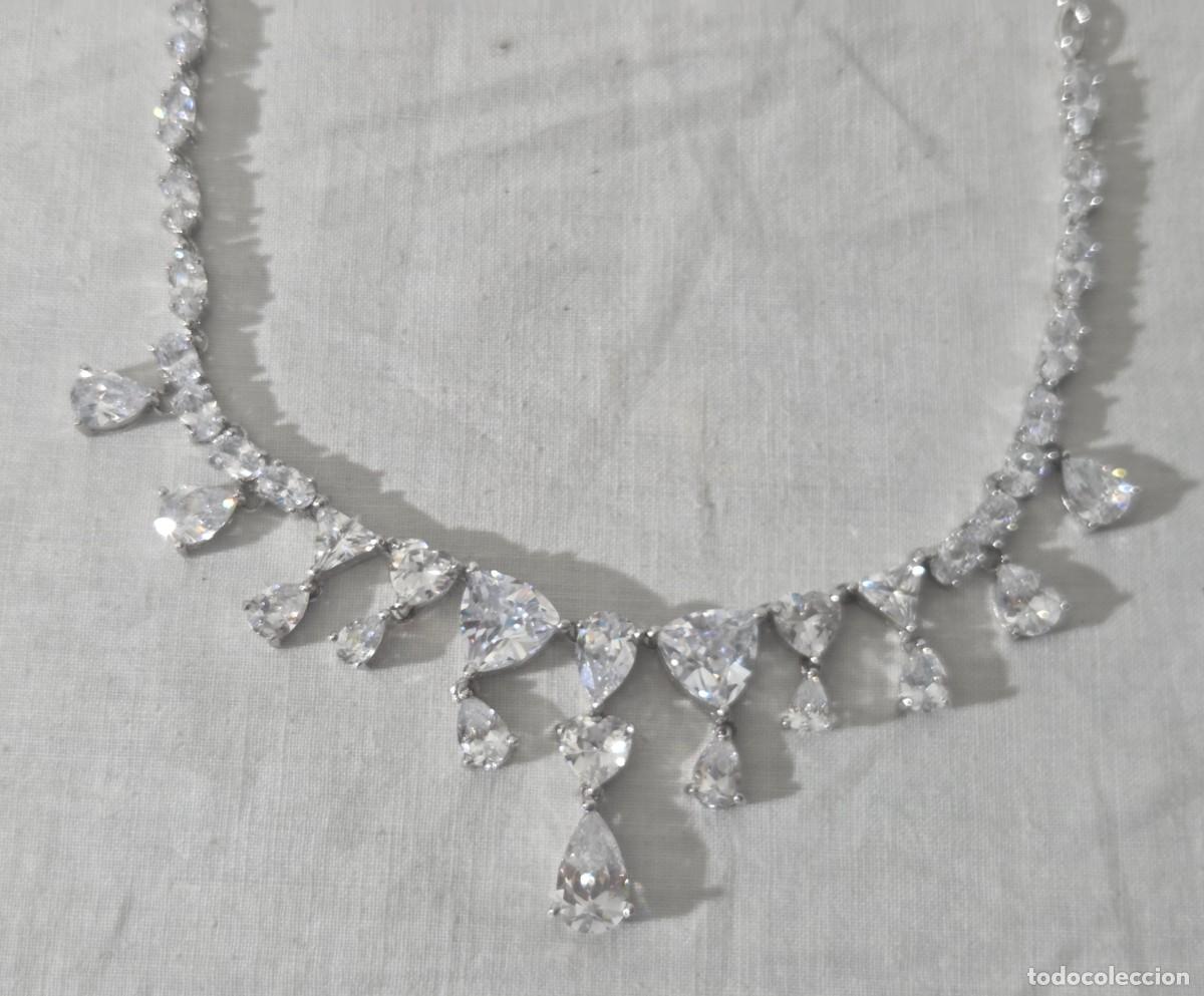 Joyeria: Magnifica gargantilla de circonitas y plata 925 - Foto 3