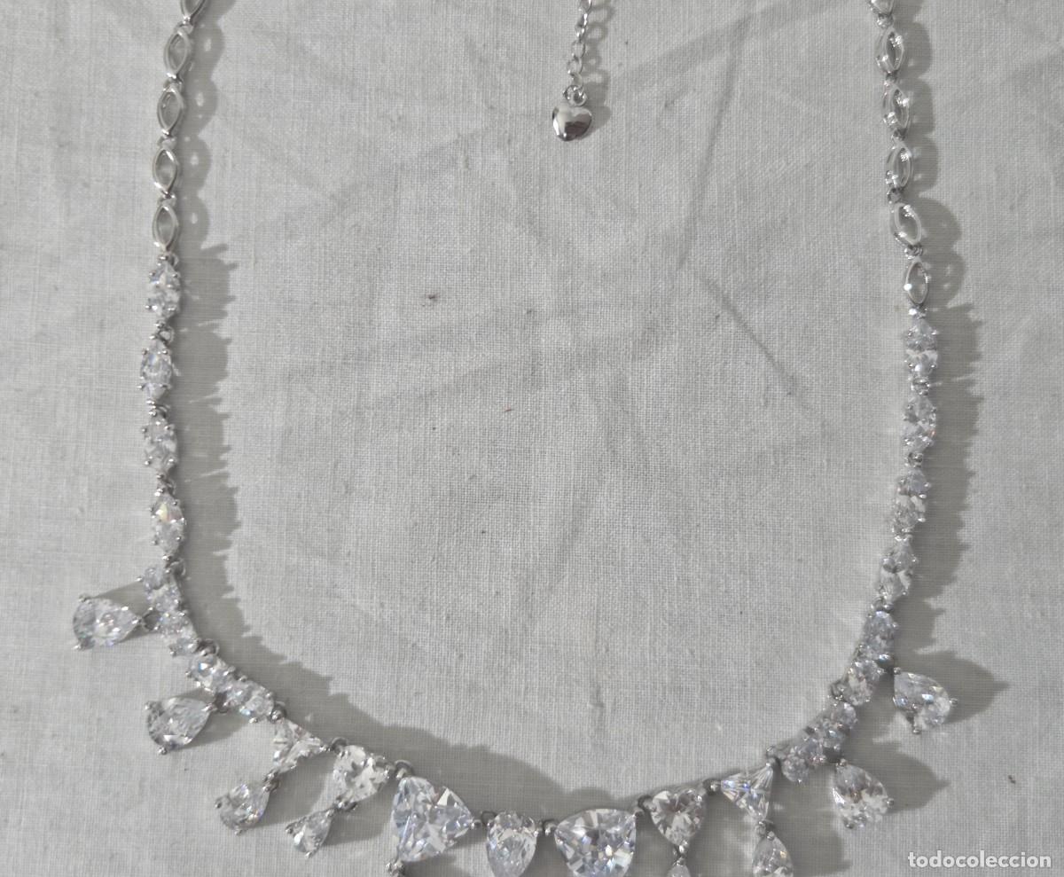 Joyeria: Magnifica gargantilla de circonitas y plata 925 - Foto 4