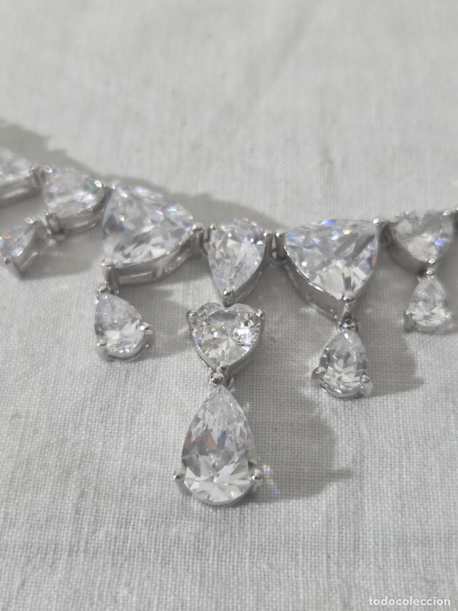 Joyeria: Magnifica gargantilla de circonitas y plata 925 - Foto 6