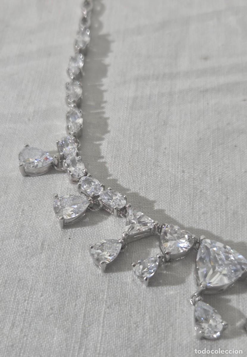 Joyeria: Magnifica gargantilla de circonitas y plata 925 - Foto 7