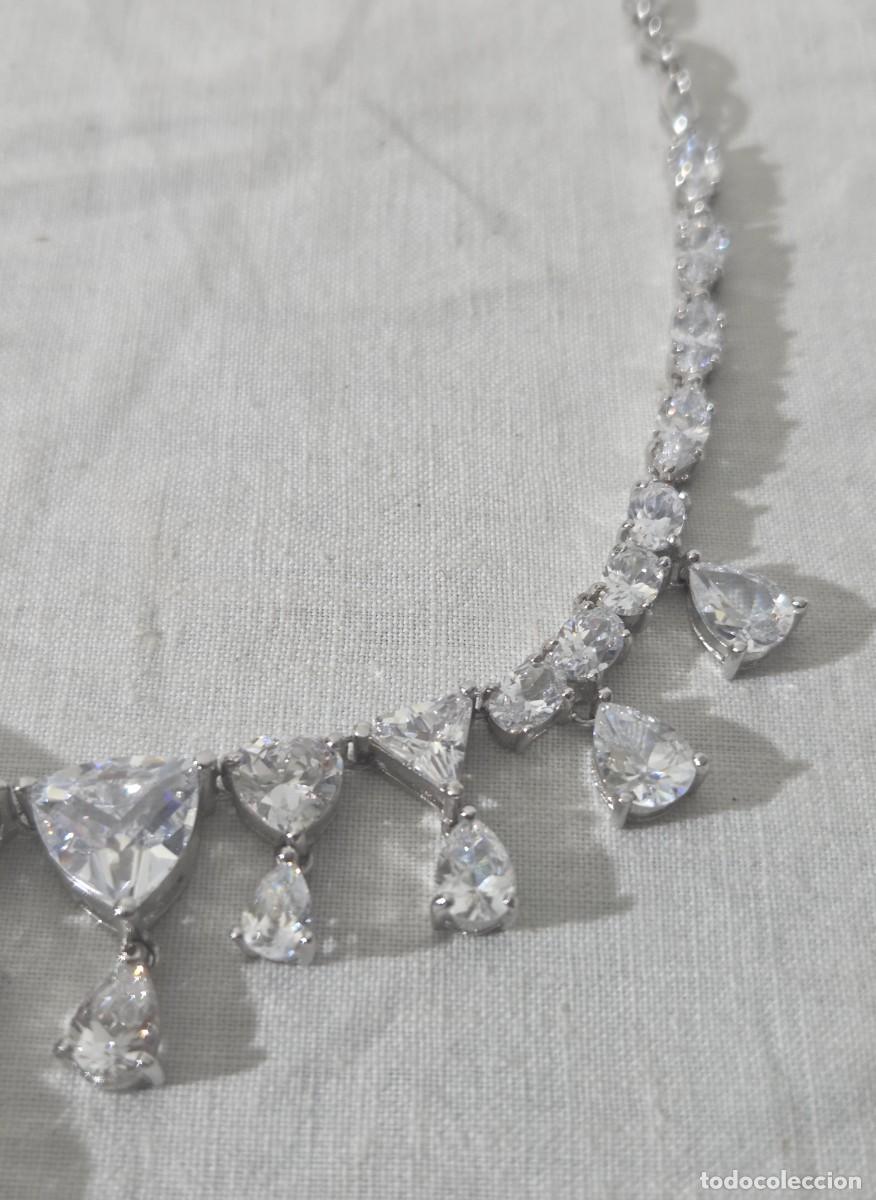 Joyeria: Magnifica gargantilla de circonitas y plata 925 - Foto 8