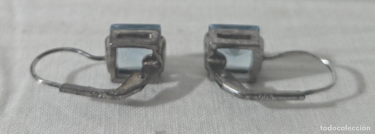 Joyeria: Pendientes simil aguamarina y plata 925 - Foto 7