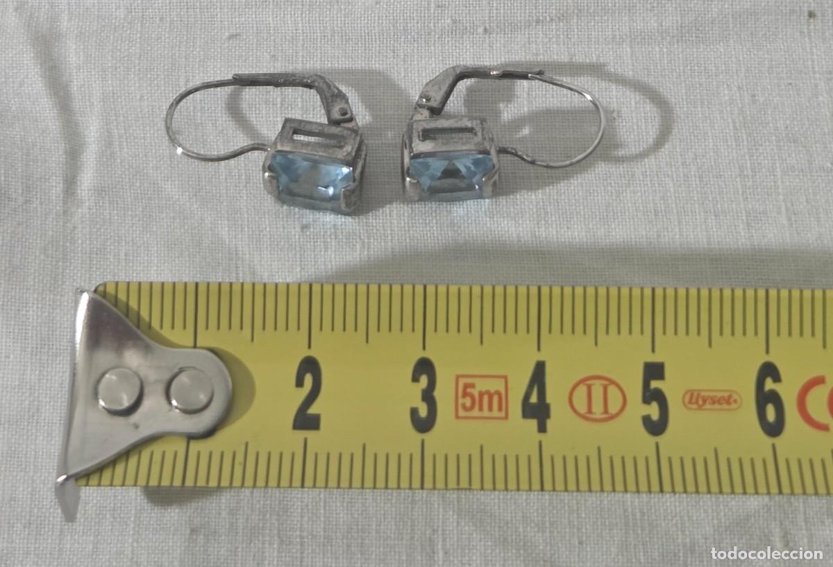 Joyeria: Pendientes simil aguamarina y plata 925 - Foto 14