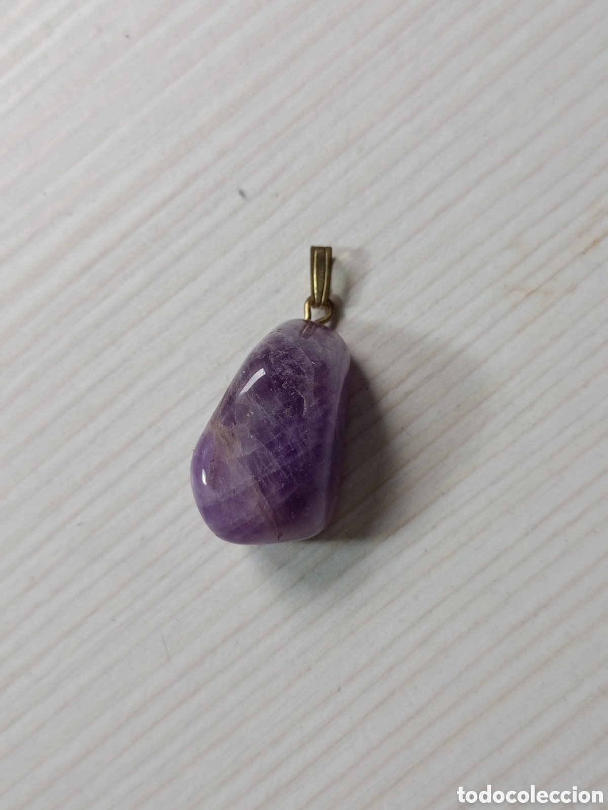 Joyeria: Antiguo colgante piedra amatista