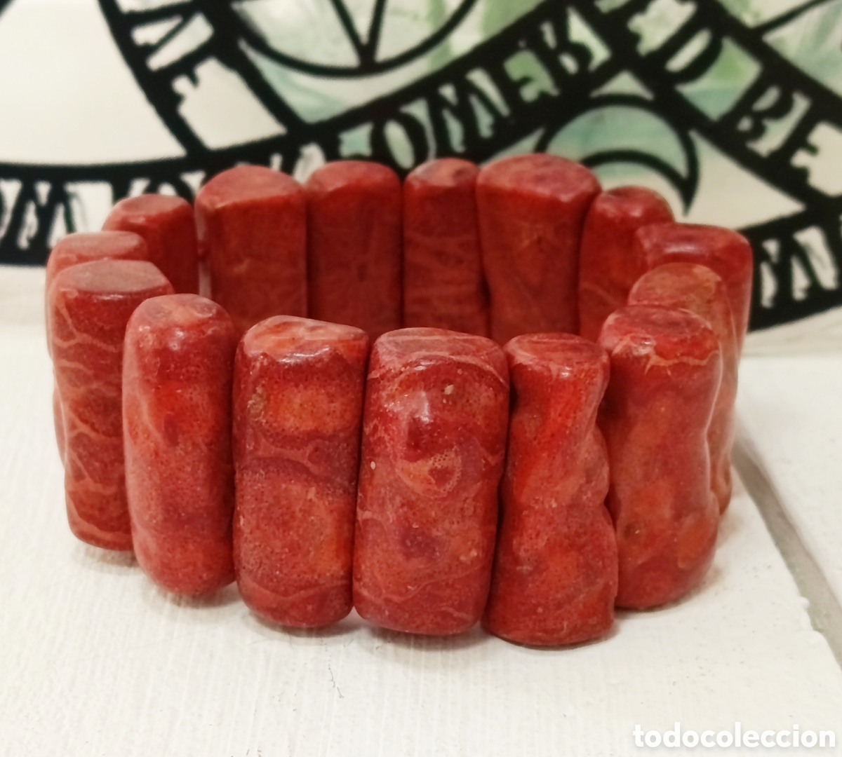 Gioielleria: Pulsera de protecci&oacute;n de coral, preparada energ&eacute;ticamente con Palo Santo, A&ntilde;o 2000, Nueva