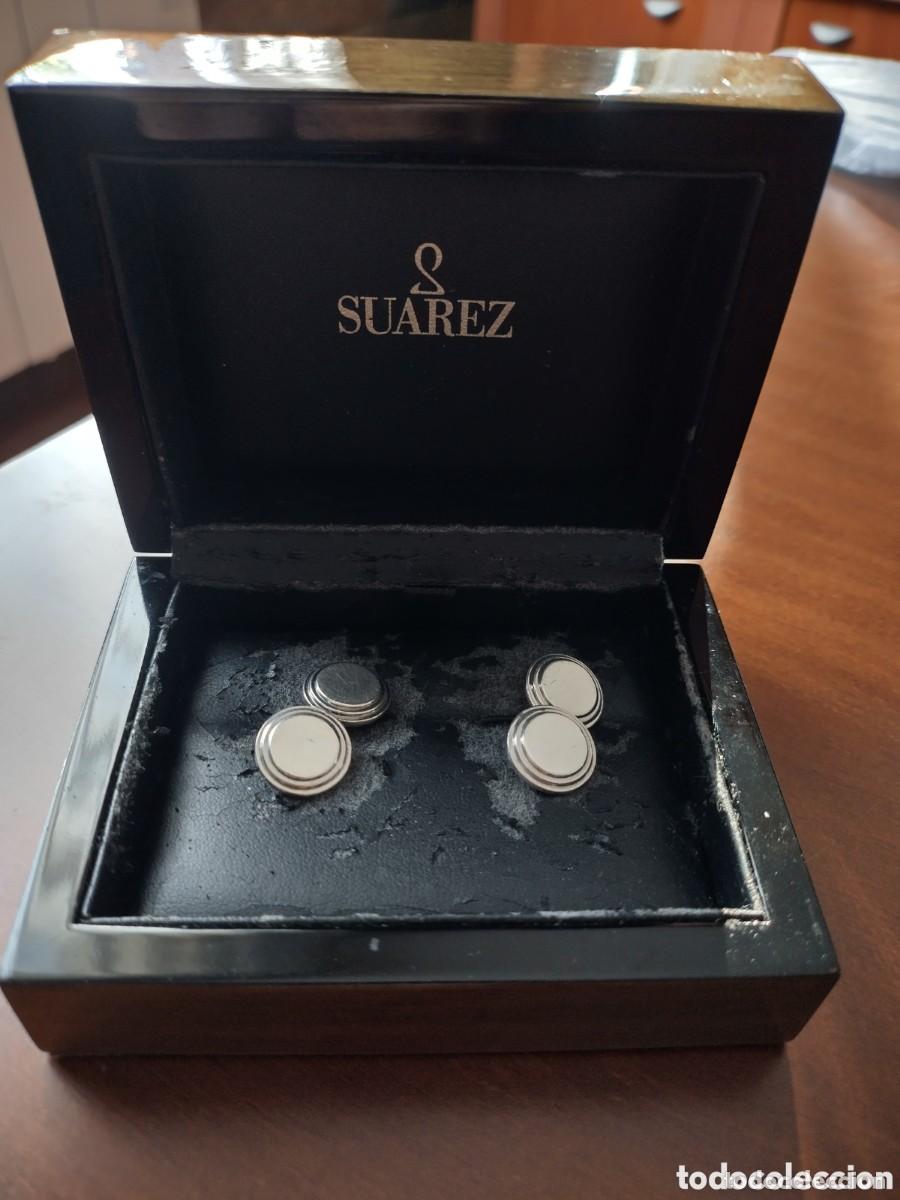 Joyeria: GEMELOS DE CADENA JOYER&Iacute;A DE LUJO SU&Aacute;REZ BILBAO PLATA LEY 925 CONTRASTES ITALIANOS CON CAJA VINTAGE