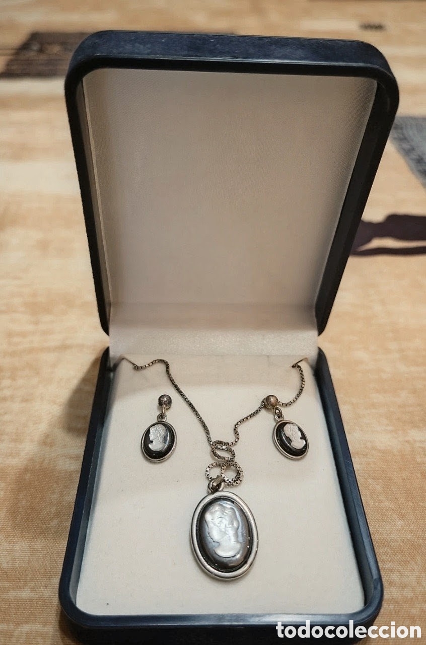 Joyeria: Camafeo de plata con pendientes a juego - Foto 2
