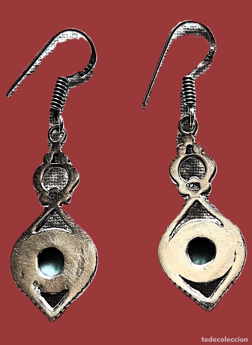 Joyeria: Pendientes plata con piedra Larimar. - Foto 2