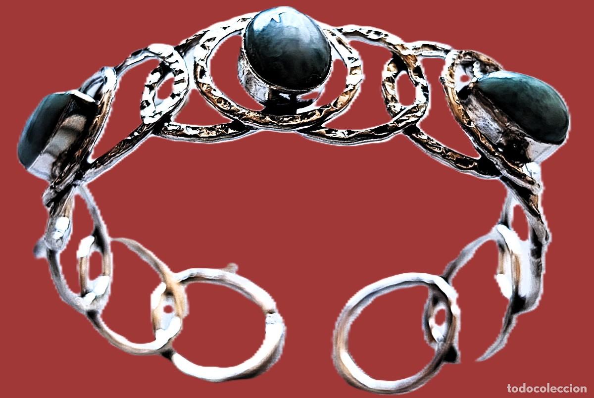 Joyeria: Brazalete plata con piedras Larimar. - Foto 3