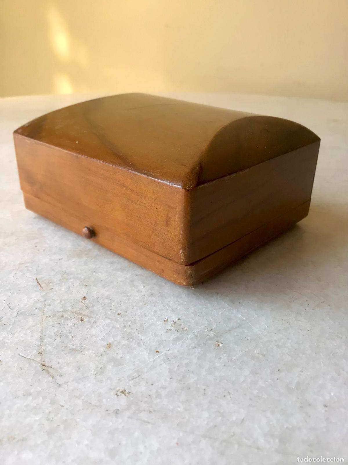 Joyeria: ANTIGUO ESTUCHE PARA JOYAS EN MADERA , PENDIENTES Y ANILLOS , A&Ntilde;OS 30-40 VALENCIA