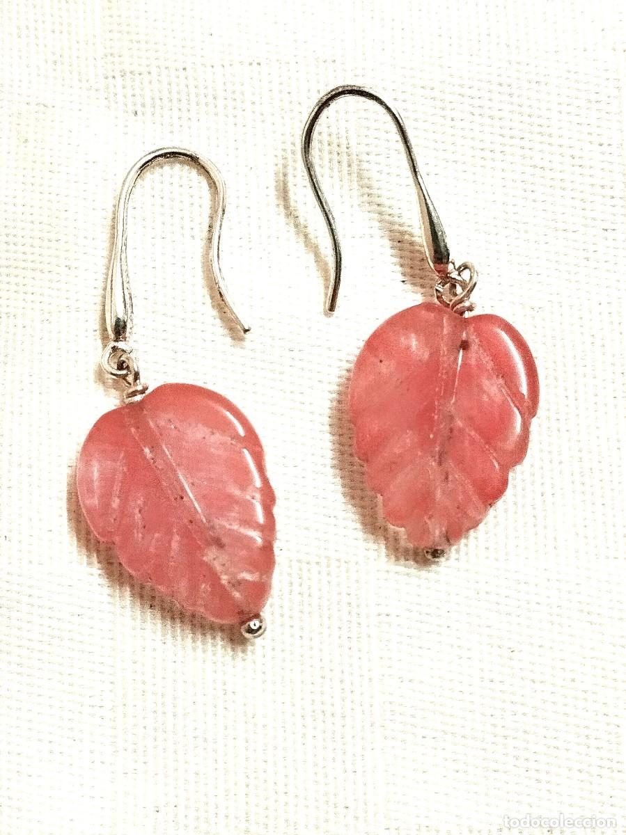 Joaillerie: Pendientes Plata 925 y cuarzo rosa en forma de fresa