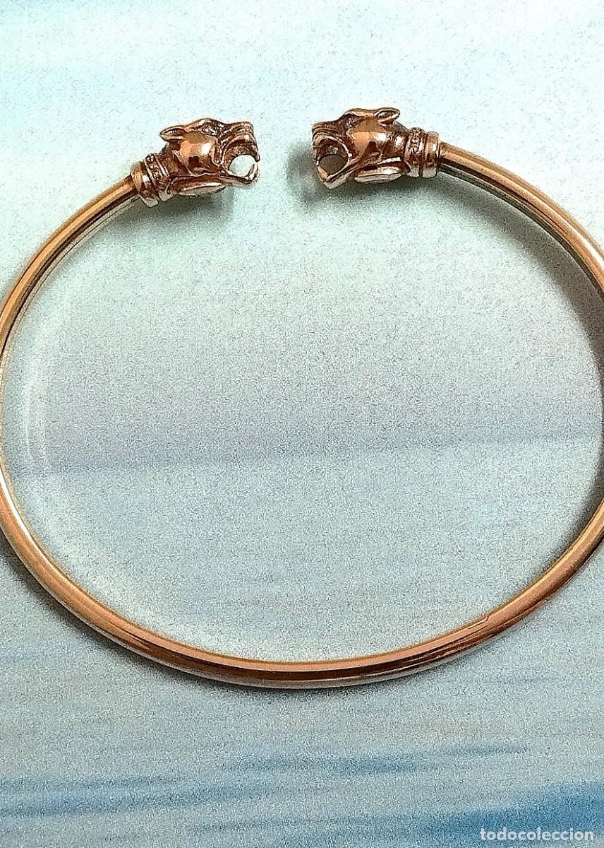 Jewelry: Pulsera Pantera LeCarr&eacute; Plata dorada, 6cm di&aacute;metro