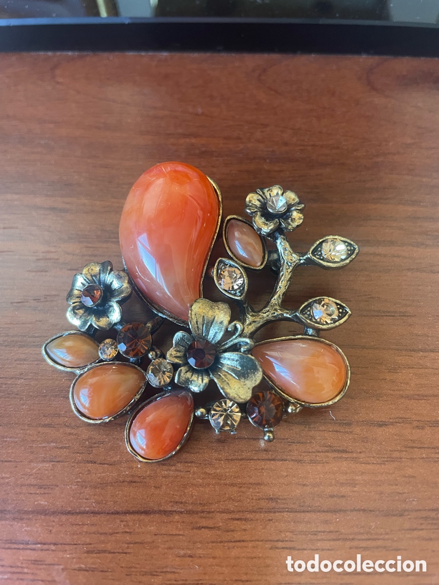 Joyeria: Broche de flor vintage