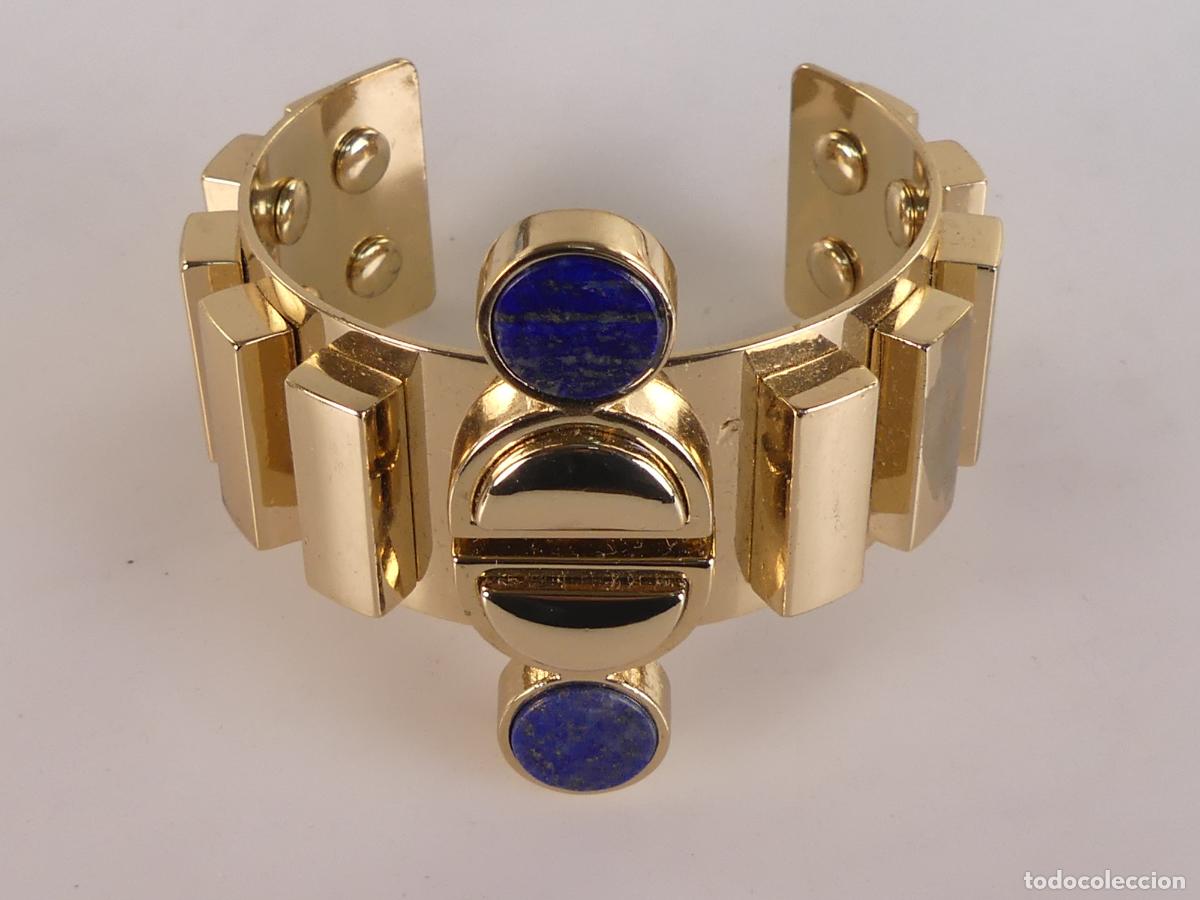 Joyeria: Pulsera Metal Dorado Anornos Azules
