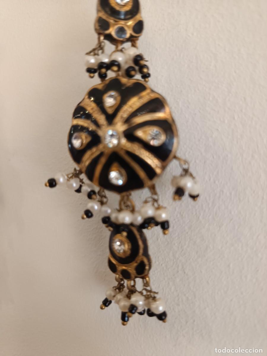 Joyeria: Pendientes largos indios de estilo tradicional