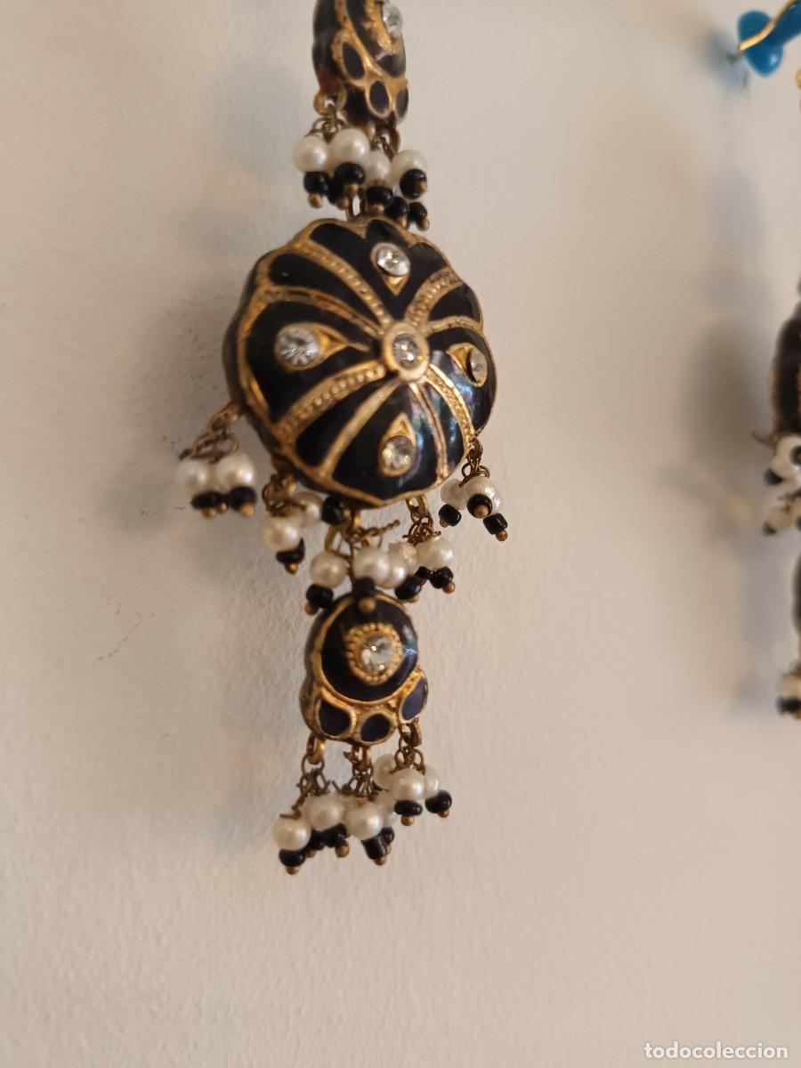 Joyeria: Pendientes largos indios de estilo tradicional - Foto 2