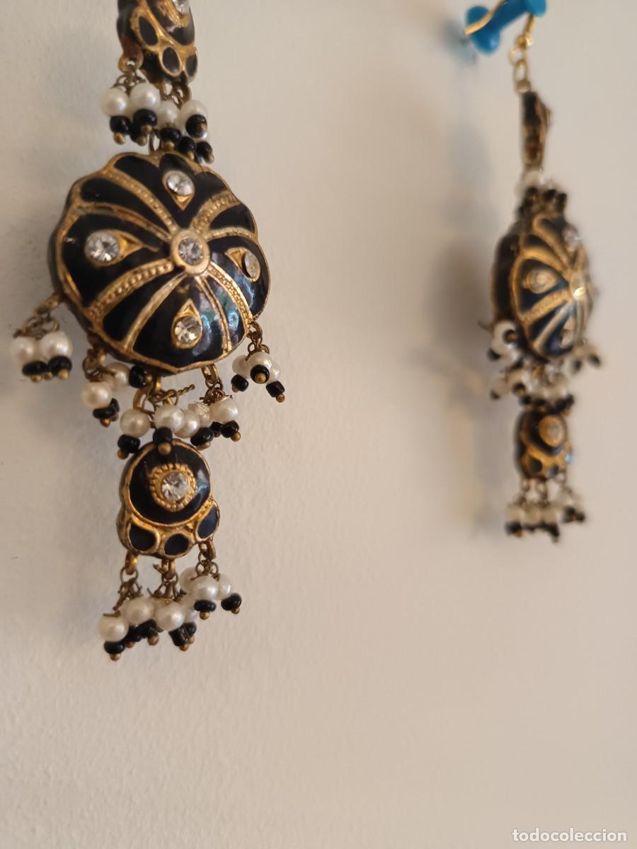 Joyeria: Pendientes largos indios de estilo tradicional - Foto 3