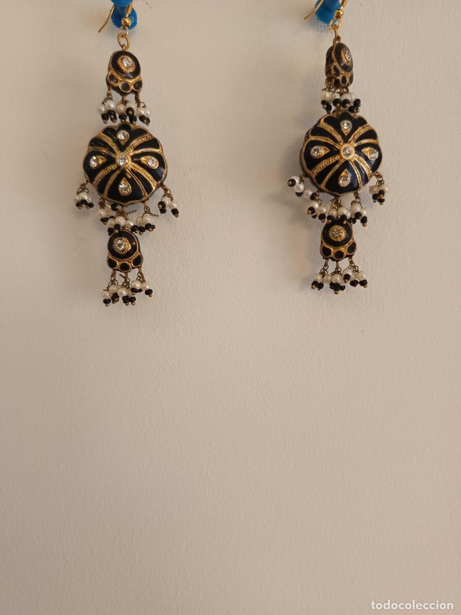 Joyeria: Pendientes largos indios de estilo tradicional - Foto 4