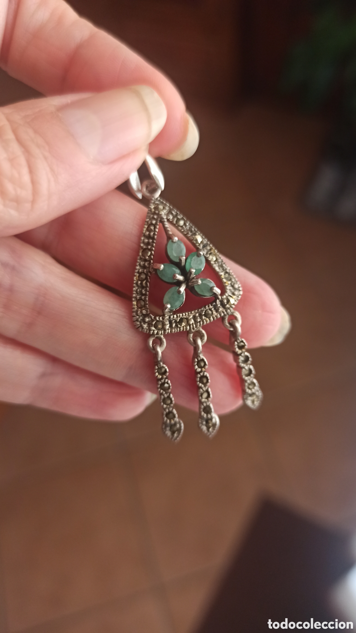 Joyeria: Colgante plata y esmeraldas