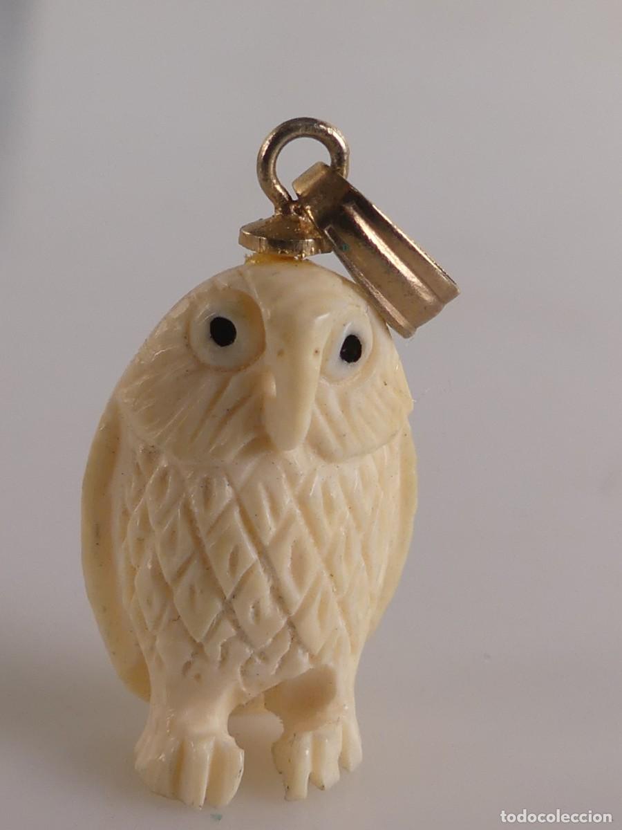 Jewelry: COLGANTE FORMA DE BUHO HECHO DE HUESO