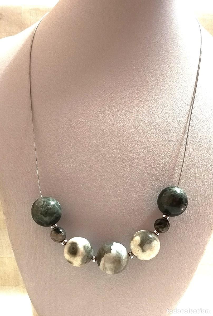 Joyeria: Gargantilla con bolas de Jaspe Oce&aacute;nico - Foto 2