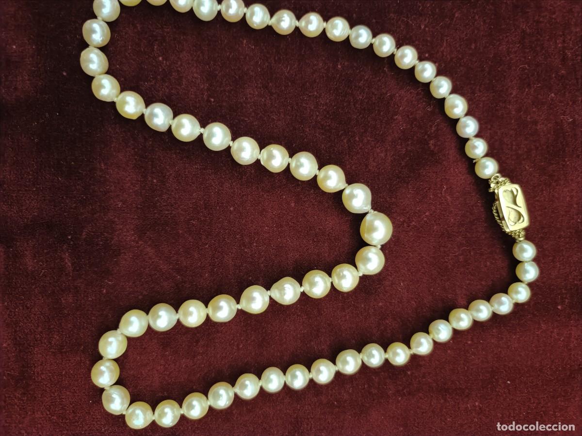 Joyeria: Collar de perlas cultivadas con broche de oro - Foto 4