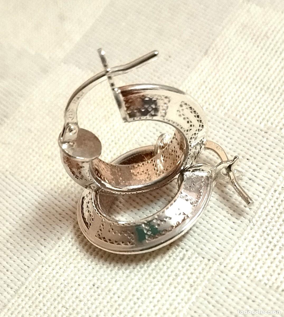 Joyeria: Pendientes aro greca, Plata 925 - Foto 3