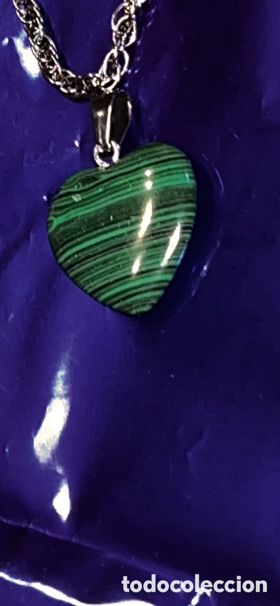 Joyeria: Coraz&oacute;n de Malaquita (para colgante) - Foto 1