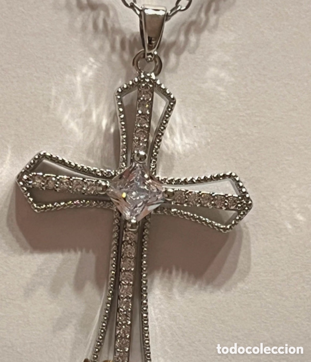 Joyeria: Preciosa Cruz plateada con cadena - Foto 4