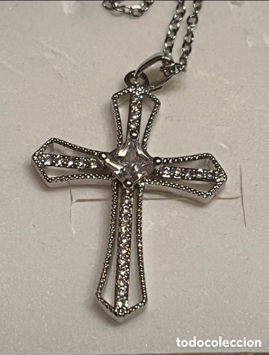 Joyeria: Preciosa Cruz plateada con cadena - Foto 5