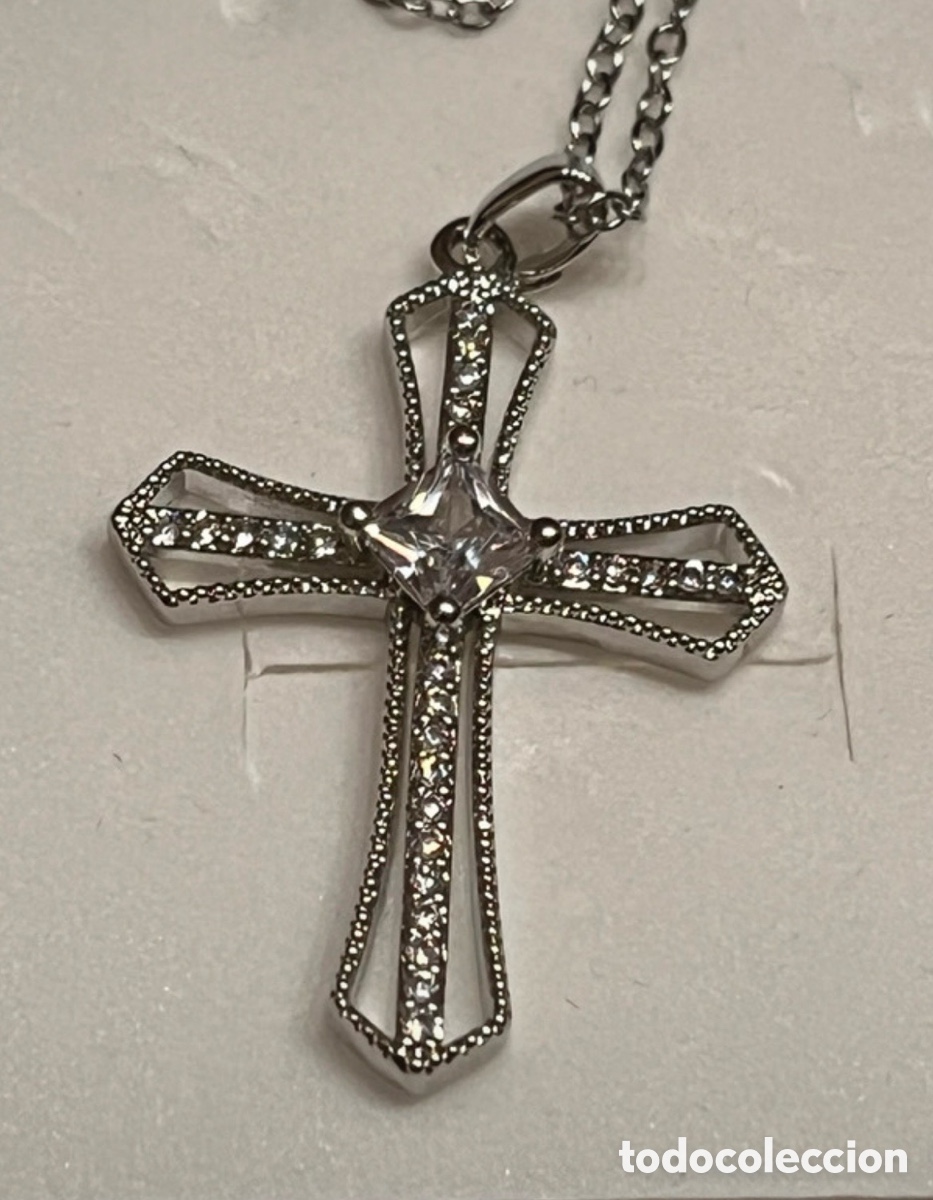 Joyeria: Preciosa Cruz plateada con cadena - Foto 6