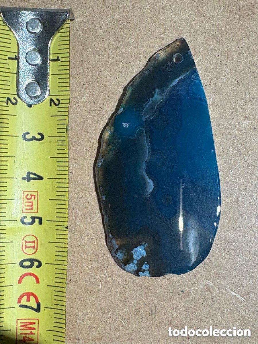 Gioielleria: Colgante geoda plana, &aacute;gata natural (A20)