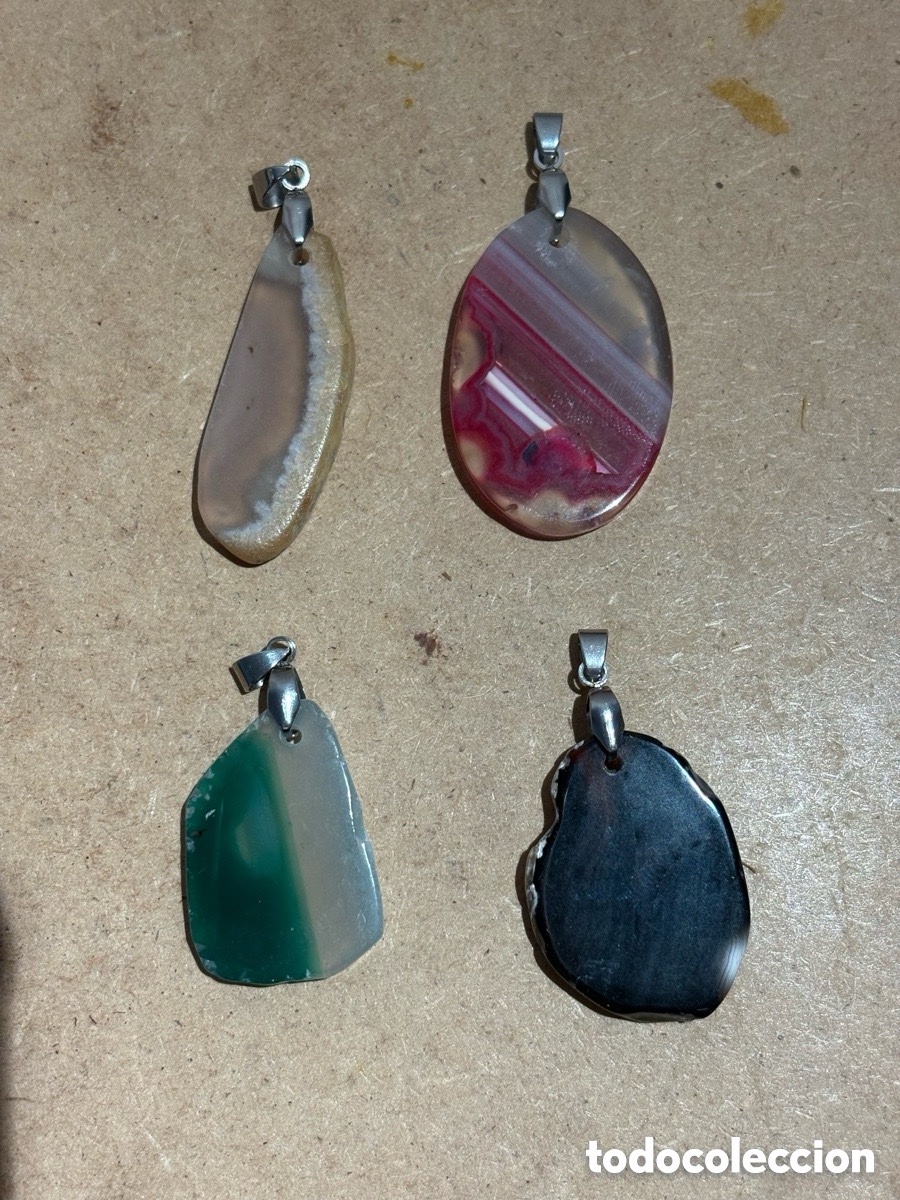 Jewelry: Lote colgantes piedras geodas Agatas (A20)