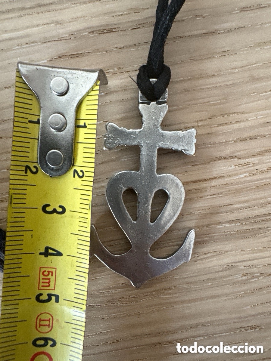 Joyeria: Antiguo colgante con ancla plateada (A15) - Foto 3