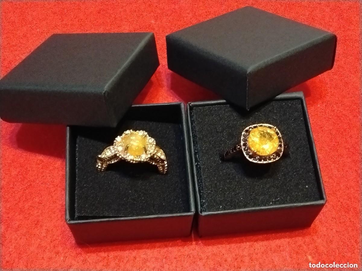 Joaillerie: PRECIOSO CONJUNTO DE 2 ANILLOS,GOLD FILLED 14K Y CIRCONITAS GRANDES DISE&Ntilde;ADORES - N&ordm; 13 Y 11