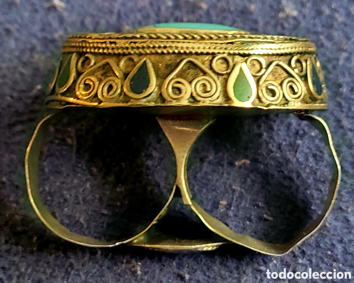 Schmuck: Anillo plata etnica para dedo medio/indice-dedo medio/anular Pasht&uacute;n Afganist&aacute;n