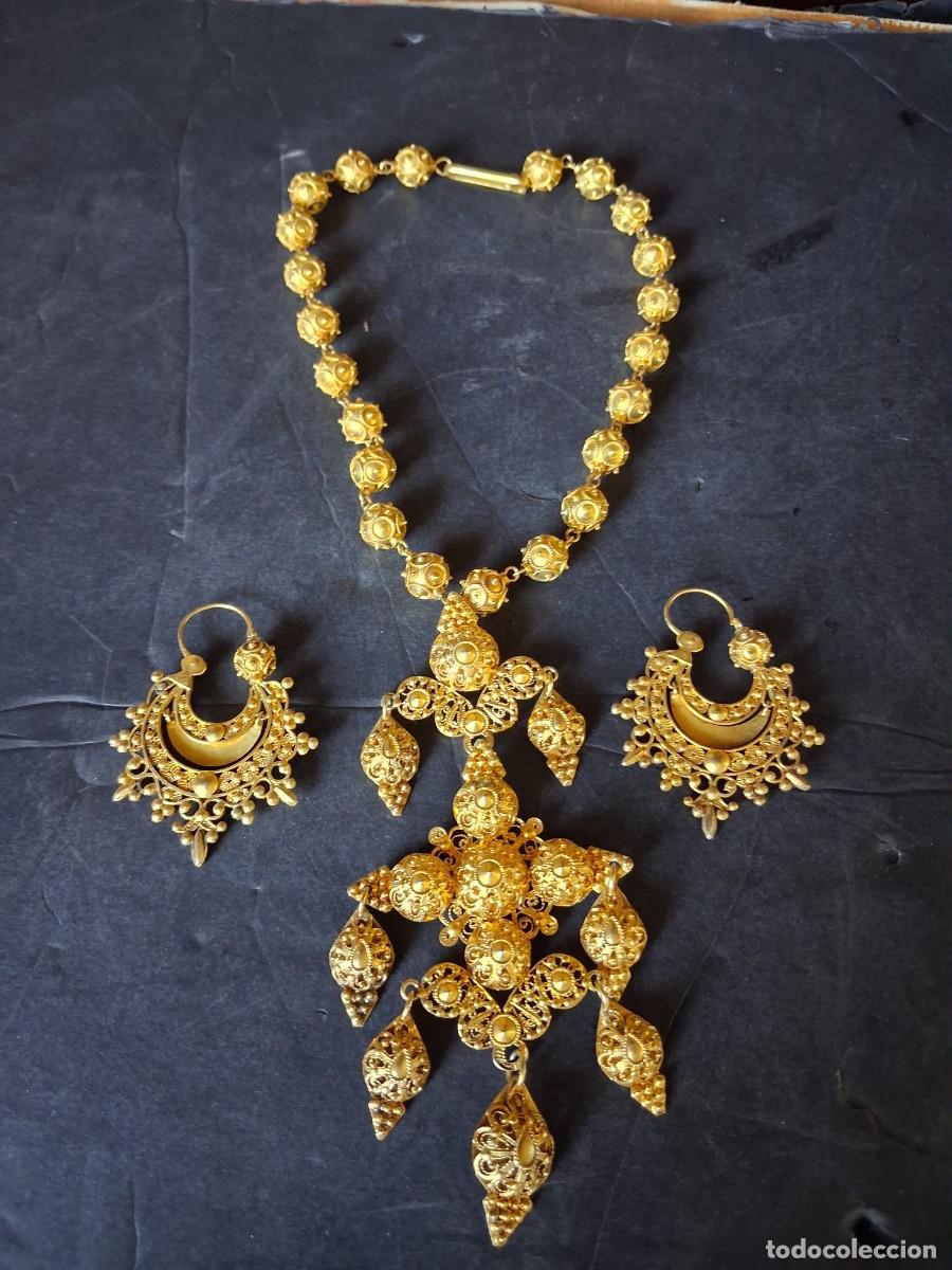 Joyeria: Antiguo aderezo de plata dorada Charro Zona de Salamanca