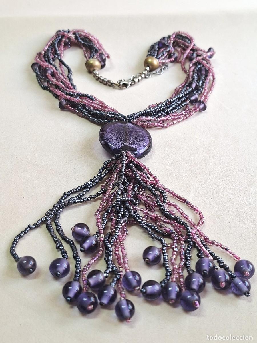 Joyeria: COLLAR MORADO ESTILO BOHO CON RECORTES - Foto 2