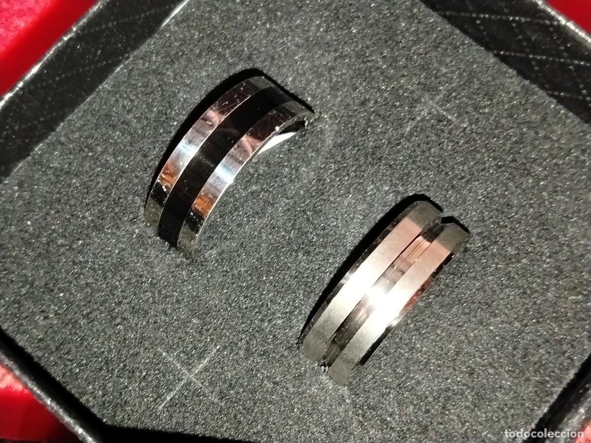 Schmuck: PAREJA DE ANILLOS EN ACERO INOX Y TITANEO (N&ordm;11,11)