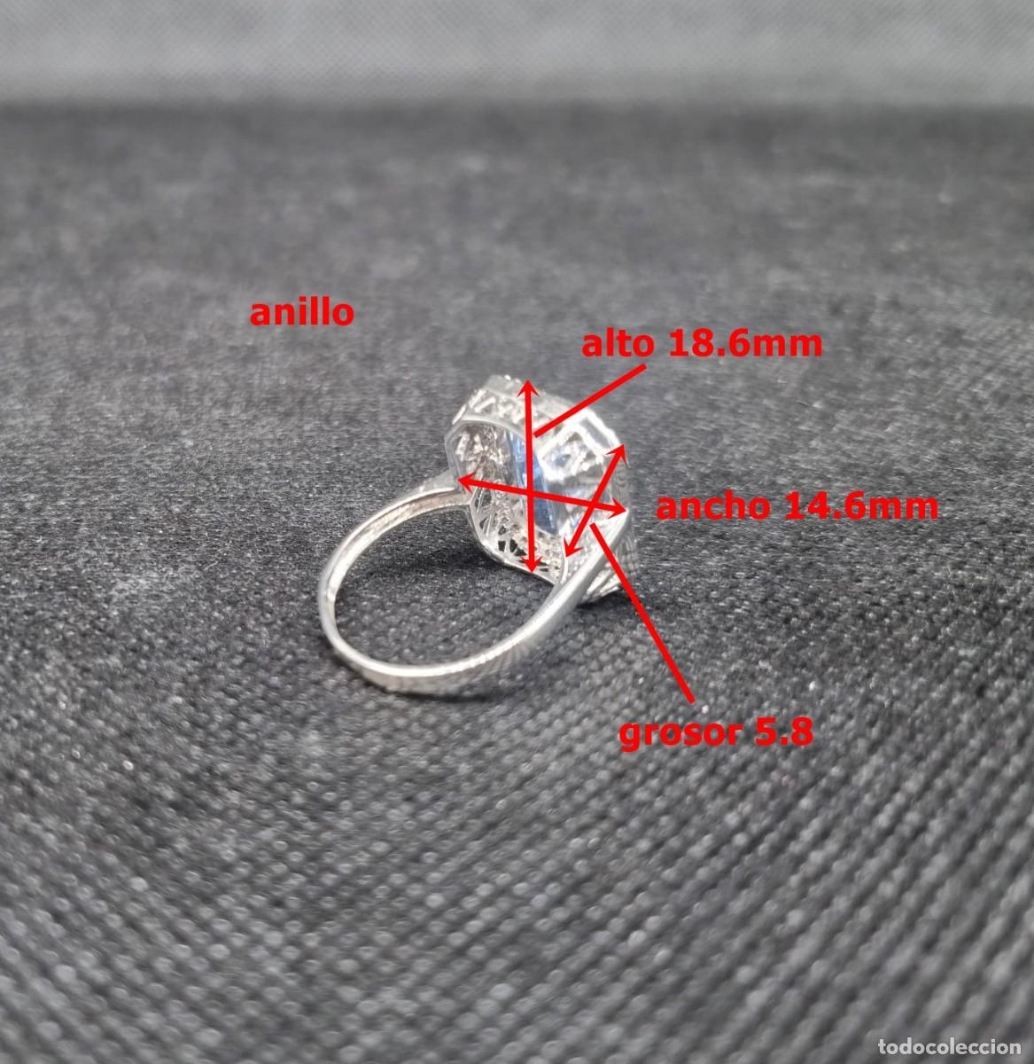 Joyeria: CONJUNTO DE ANILLO Y PENDIENES EN ORO CON AGUMARINAS - Foto 8