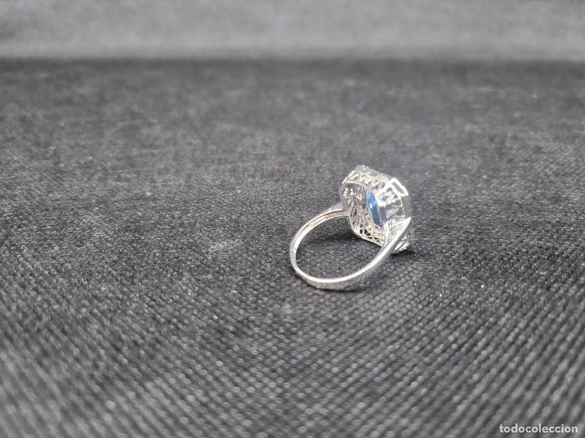 Joyeria: CONJUNTO DE ANILLO Y PENDIENES EN ORO CON AGUMARINAS - Foto 12
