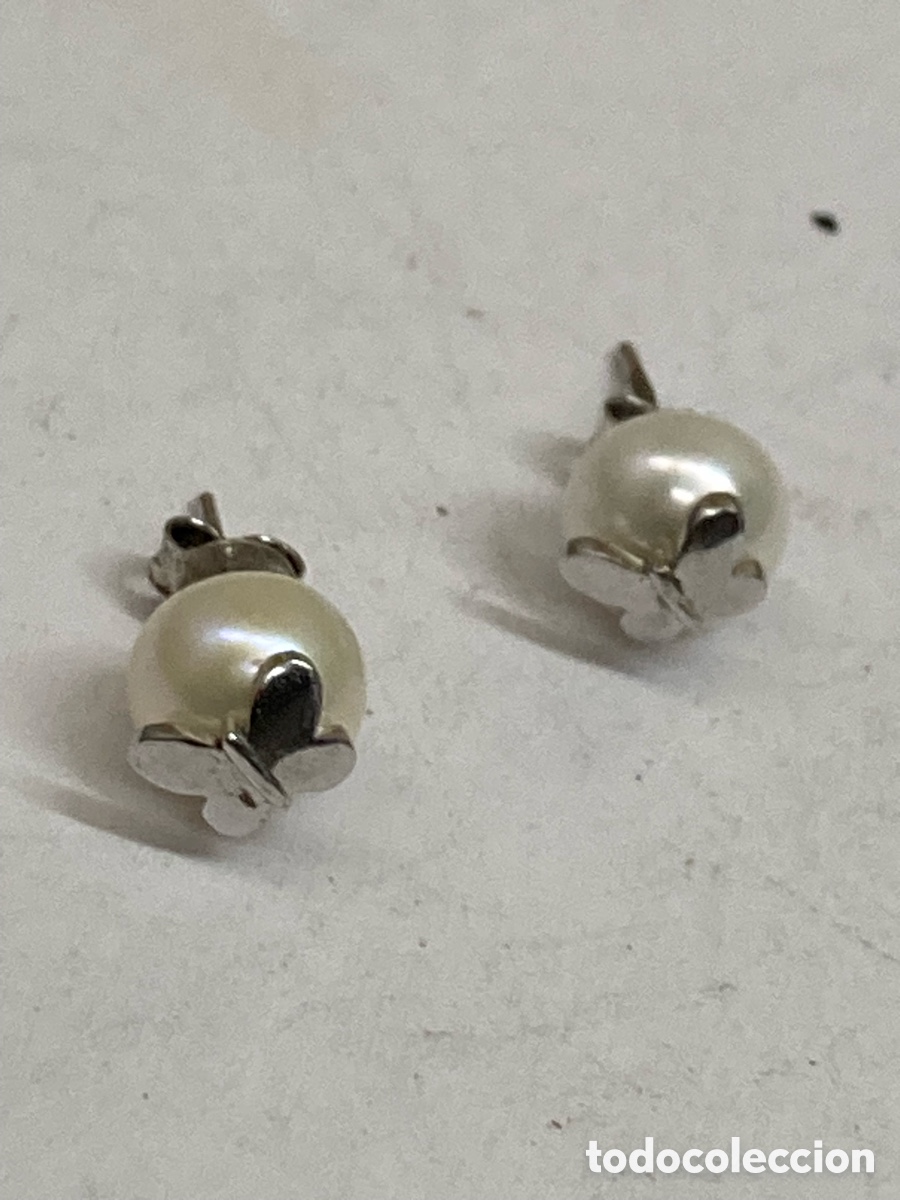 Joyeria: Pendientes de plata y perlas P504