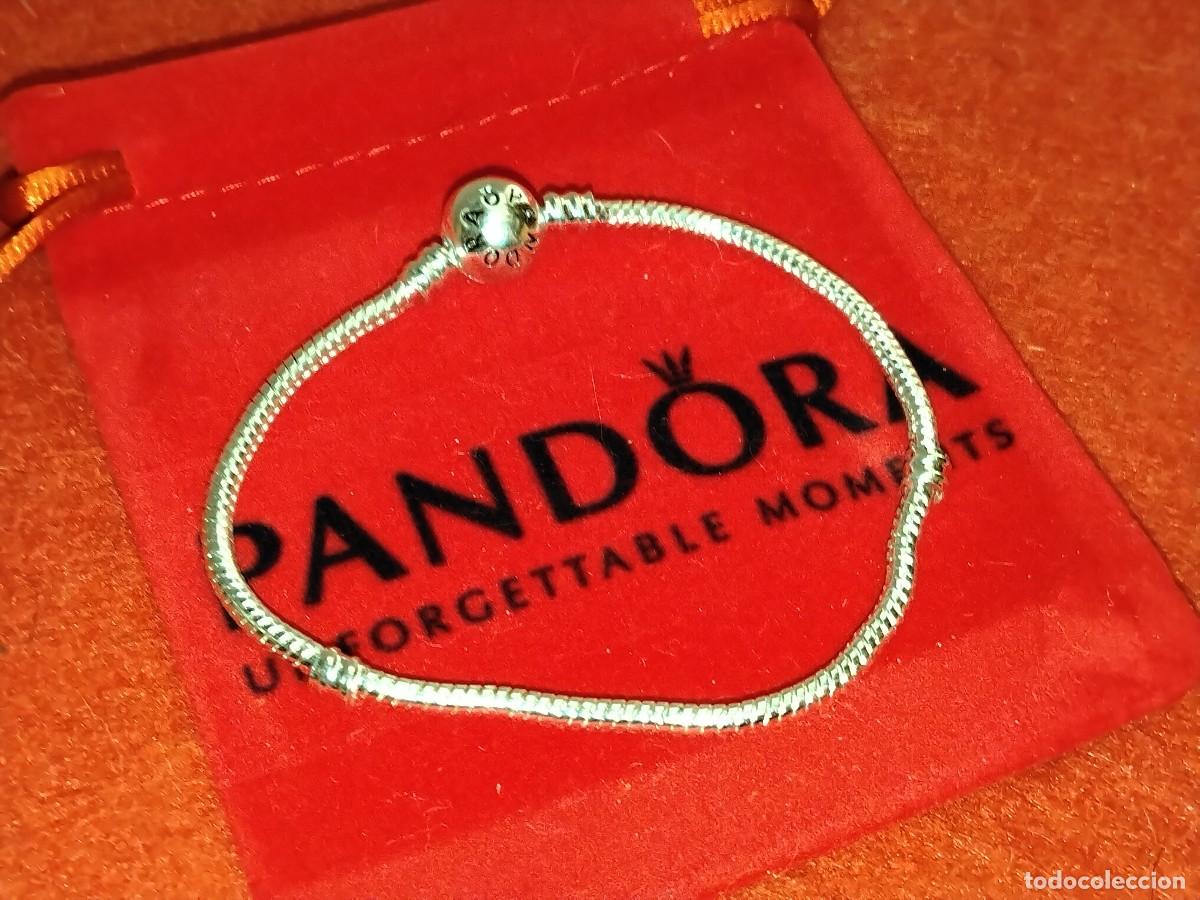 Jewelry: PULSERA PANDORA SACADA DE CAT&Aacute;LOGO, CLAS&Iacute;CA CIERRE BOLA CHAPADA EN PLATA (22 cm)