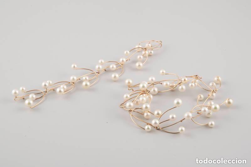 Joyeria: Gargantilla y pendientes oro y perlas - Foto 3