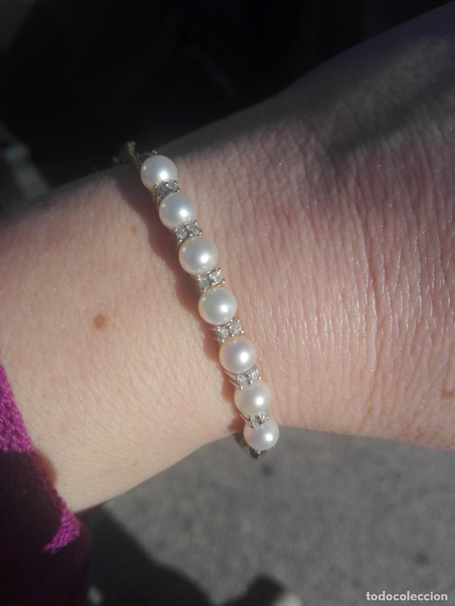 Joyeria: Pulsera oro brillantes naturales y perlas - Foto 4