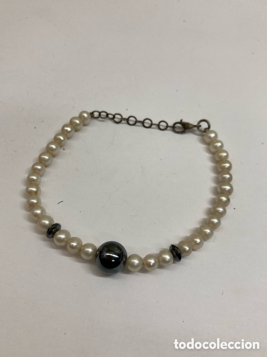 Joyeria: Pulsera de perlay cierre de lata / Pul409 - Foto 1